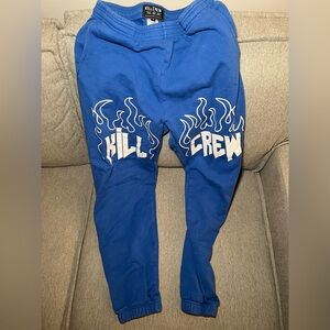Flame Kill Crew Blue Joggers